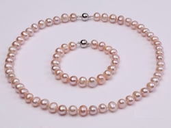 Perlový náhrdelník + náramek  
