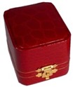 Krabička na šperky v imitaci kůže BOX001IM - červená